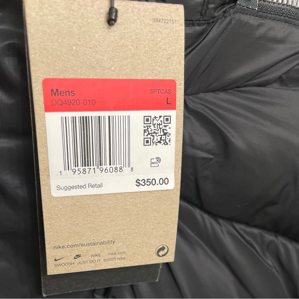 Nike Life Therma-FIT Men's Puffer Jacket Black Large - Picture 3 of 7